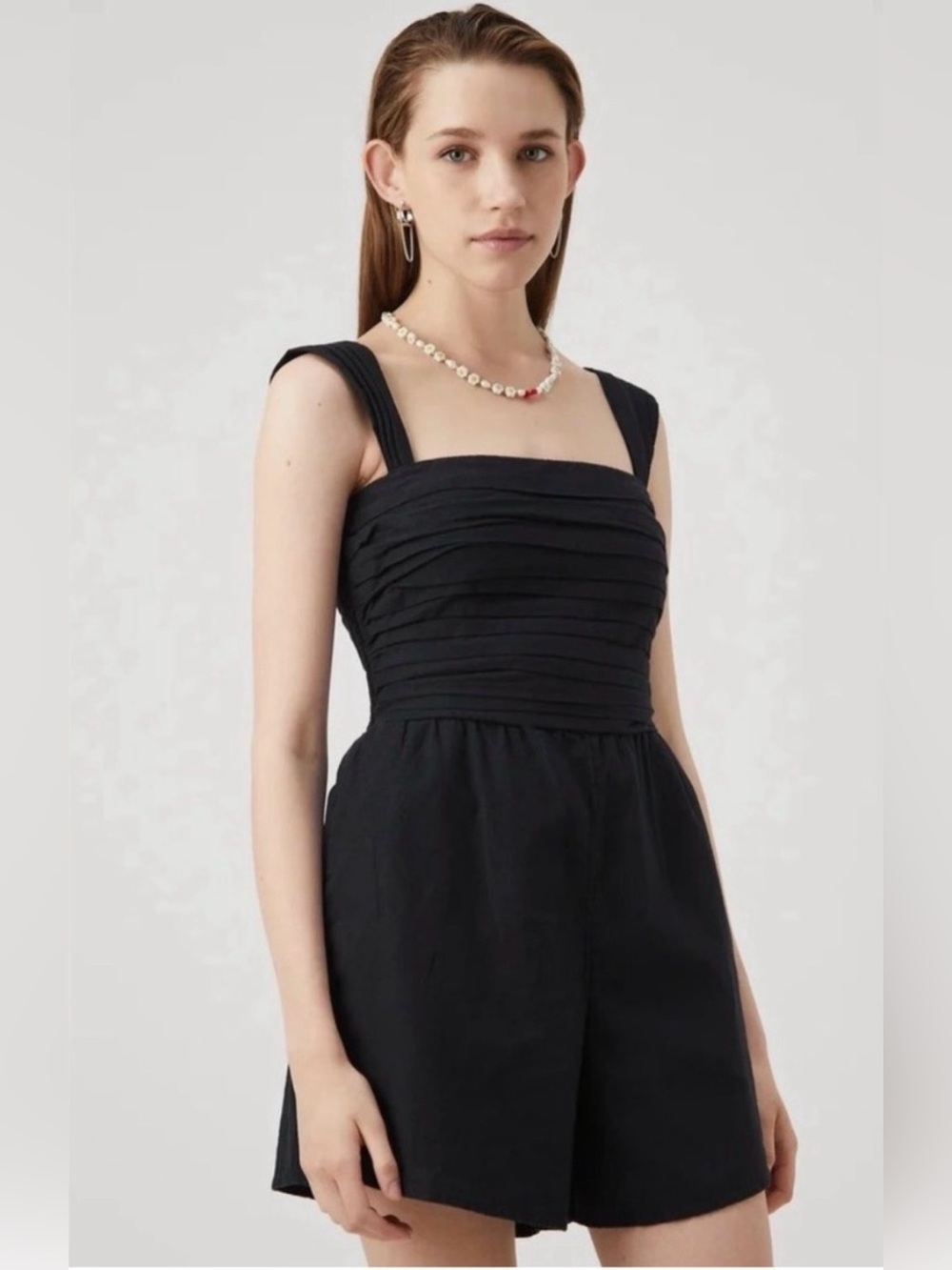 NWT Abercrombie A&F Black Emerson Off The Shoulder Romper